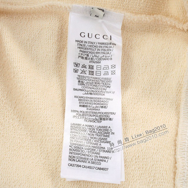 Gucci古奇專櫃古馳2023FW新款毛巾繡圓領衛衣 男女同款 tzy3188